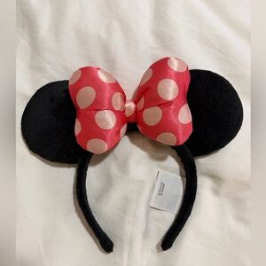 Pink Polka Dot Bow Mouse Ears Headband